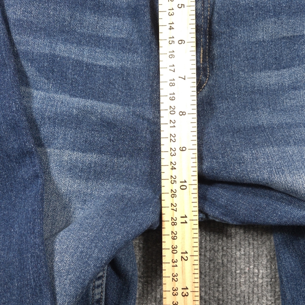 Flying Monkey High Rise Distressed Straight Leg Jeans Size 26 Medium Wash - Picture 10 of 10